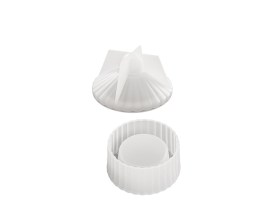 Molde silicona mini pote rayado